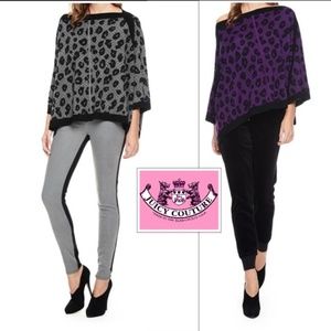 4 pack Juicy Couture Cashmere Blend Leopard Poncho